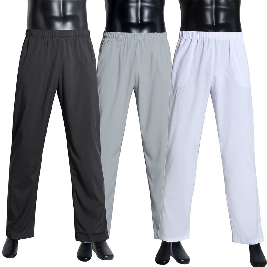 Muslim Men Under Thawb/Jubbah Trousers Salah Pants Solid Causal (5 Sizes, 3 Colors) - www.DeeneeShop.com