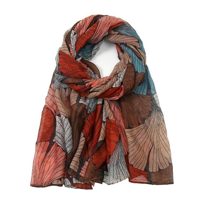 Muslim Women Scarf Viscose Cotton Big Petal Floral Voile Hijab Shawl Wrap Echarpe - www.DeeneeShop.com