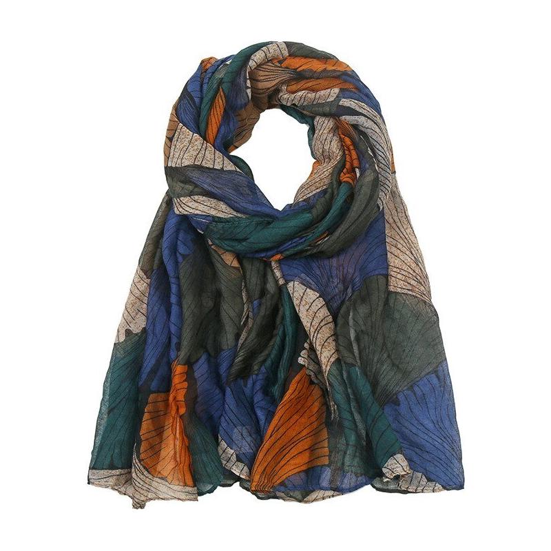 Muslim Women Scarf Viscose Cotton Big Petal Floral Voile Hijab Shawl Wrap Echarpe - www.DeeneeShop.com