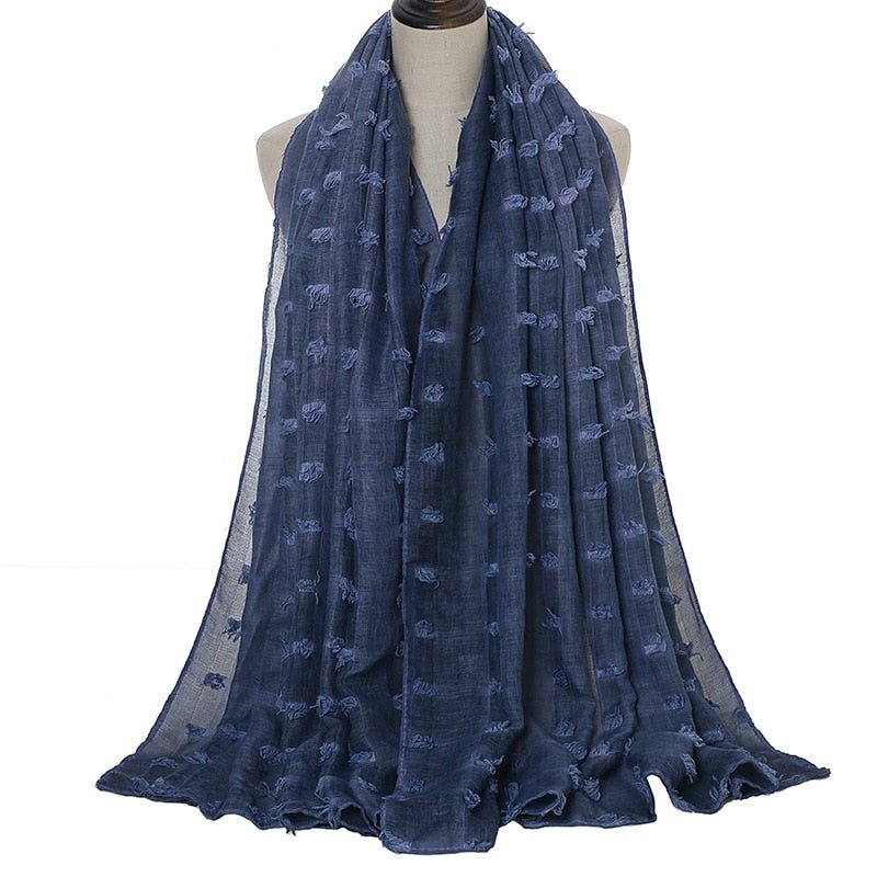 NEW Ladies Scarf Cotton Hijab Breathable Bubble Headscarf (11 Colors) - www.DeeneeShop.com