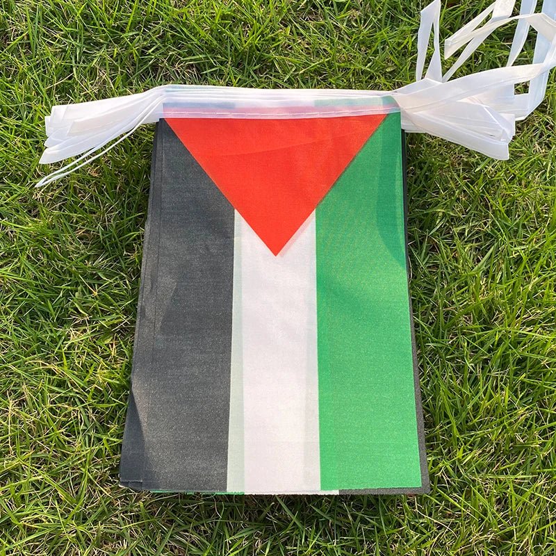 Palestine Bunting Flags 14x21 cm Pennant Palestine String Banners 20 pc - www.DeeneeShop.com