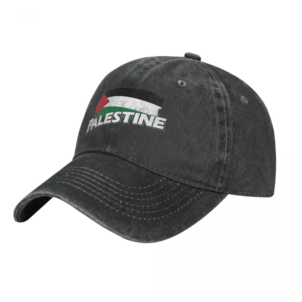 Palestine Flag Baseball Cap Denim Hat (7 Colors) - www.DeeneeShop.com