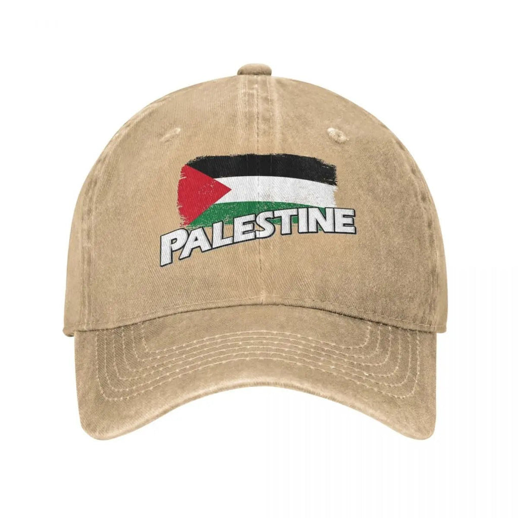 Palestine Flag Baseball Cap Denim Hat (7 Colors) - www.DeeneeShop.com
