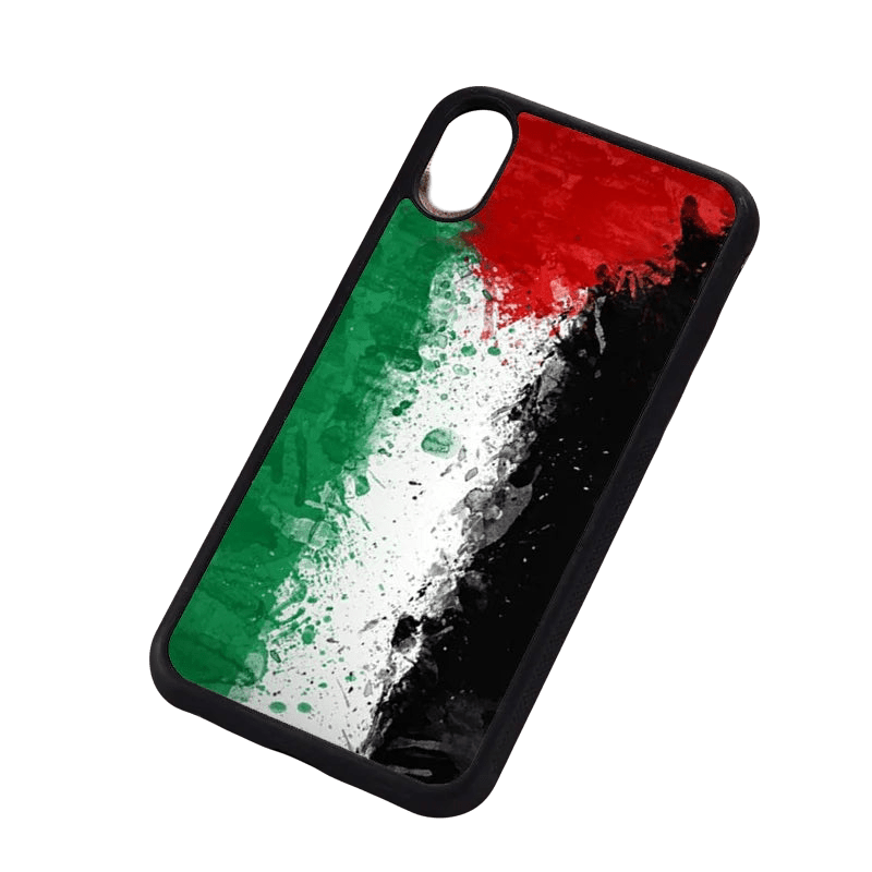 Palestine Flag Black iPhone TPU Silicon Case iPhone 5 through 14 - www.DeeneeShop.com