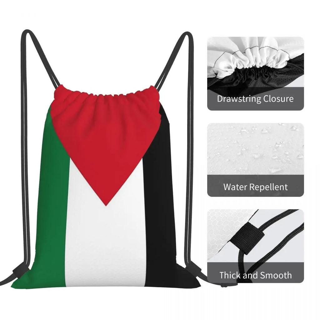 Palestine Flag Drawstring Bag - www.DeeneeShop.com