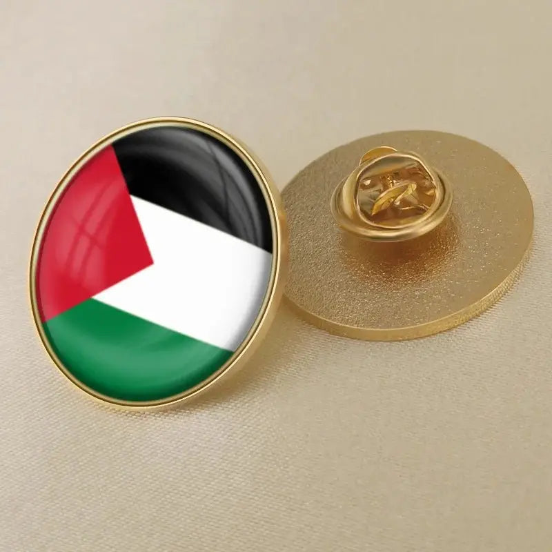 Palestine Flag Metal Lapel Pin Clothes Brooch - www.DeeneeShop.com