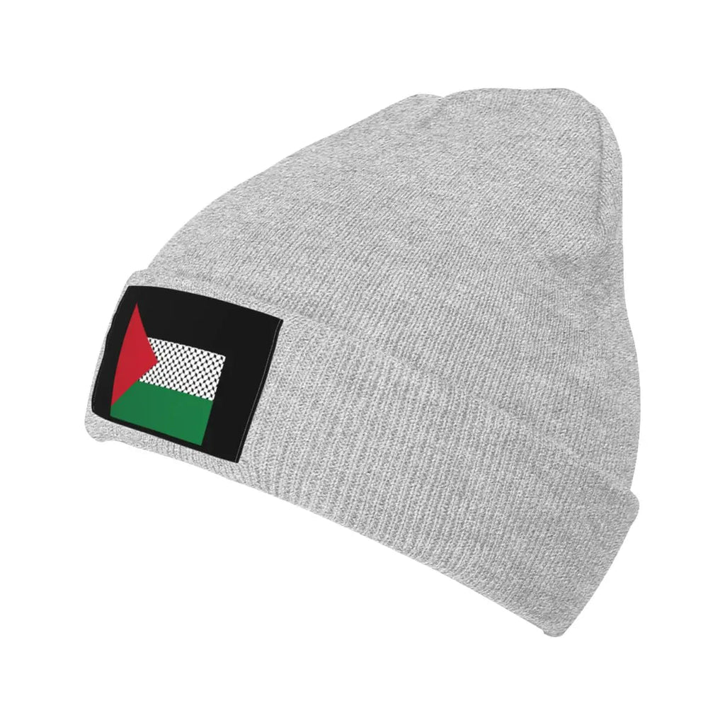 Palestine Flag Only Knitted Cap Stretchy Hat Warm Beanie for Men & Women (4 Colors) - www.DeeneeShop.com