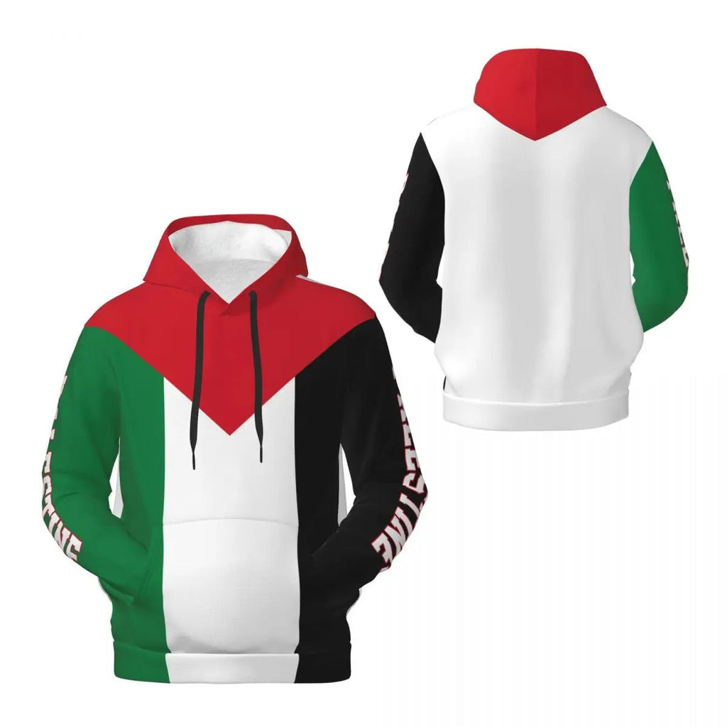 Palestinian Flag Pullover Hoodie for Men & Women (4 Styles, 9 Sizes) - www.DeeneeShop.com