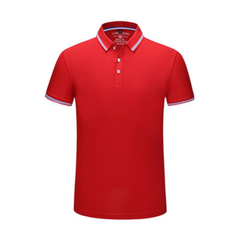 Short Sleeve Solid Color Cotton Shirt Polo with Striped Collar (9 Colors, 7 Sizes) - www.DeeneeShop.com