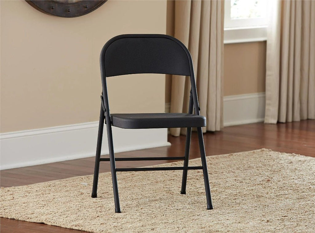 Steel Folding Chairs (4 Pack) - 2 Colors - www.DeeneeShop.com