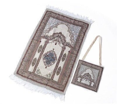 Travel Salah Mat/Muslim Prayer Rug Portable Lightweight with Travel Bag (3 Styles) - www.DeeneeShop.com