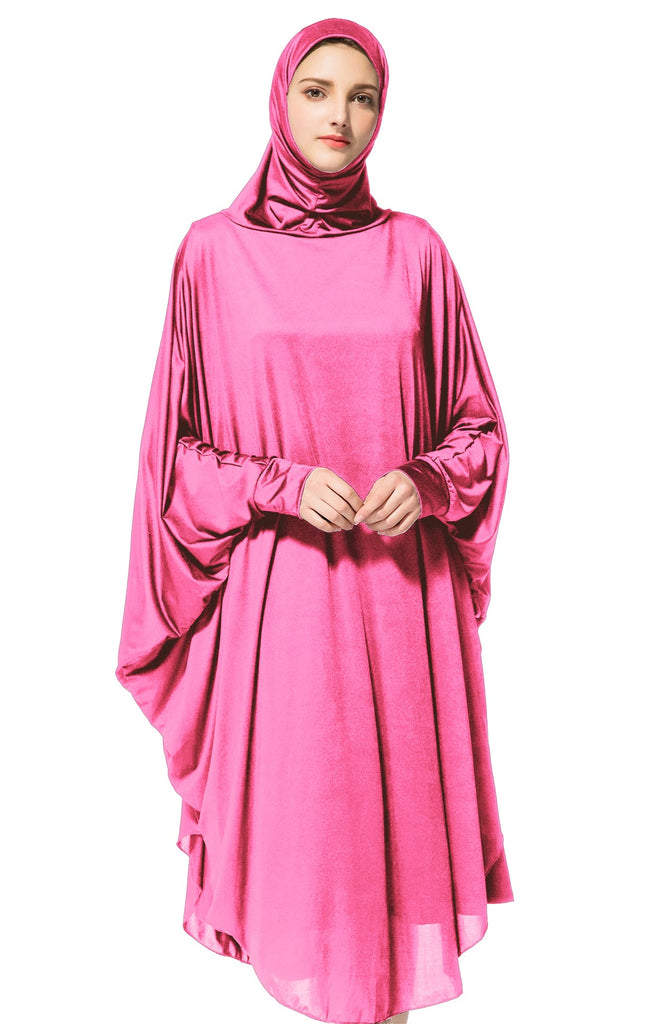 Women's 1 Piece Velvet Prayer Burka Hijab Outfit Dress (8 Colors, 4 sizes) - www.DeeneeShop.com