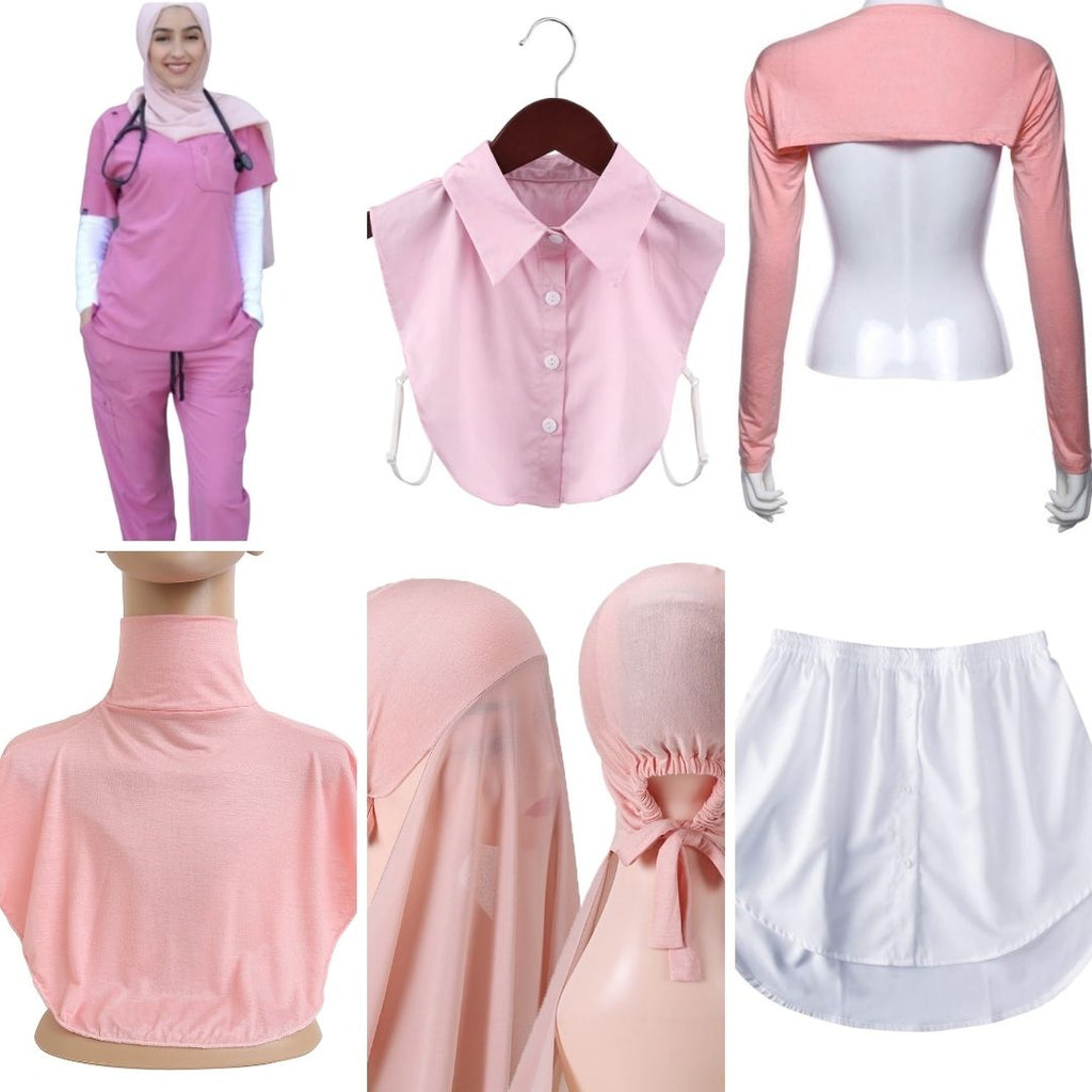 Women's Work Study Uniform, T Shirt, Jeans Related Hijab Accessories (5 Essential Products) - www.DeeneeShop.com